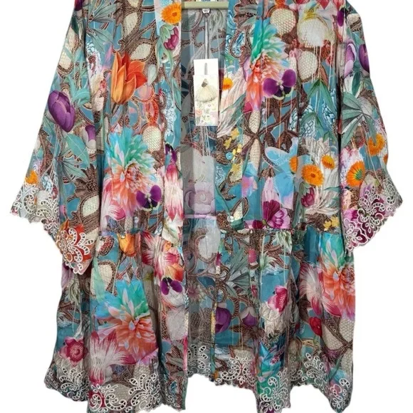 Johnny Was Tia Kimono Nutro Meadow NWT